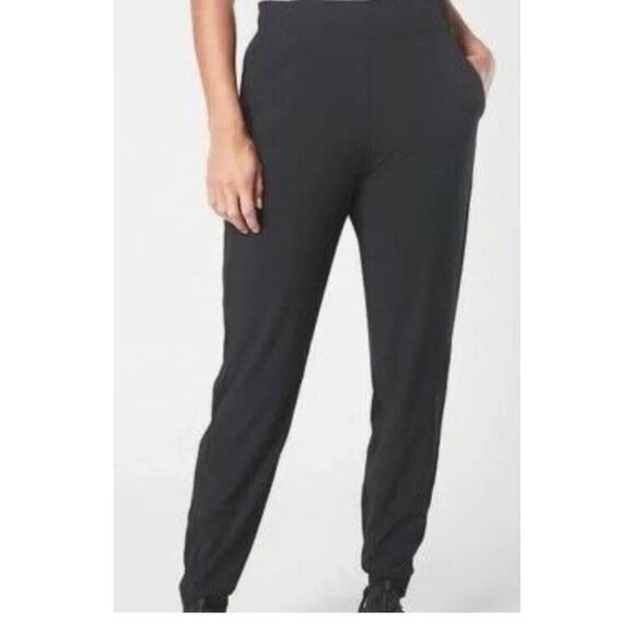 ✨ NWT Athleta Brooklyn Jogger Pants | Black | Size 12P ✨ - Picture 2 of 11